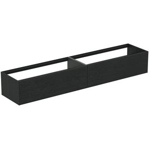 Conca wastafelmeubel 240x50x37cm 2 laden zonder afdekblad smoked oak