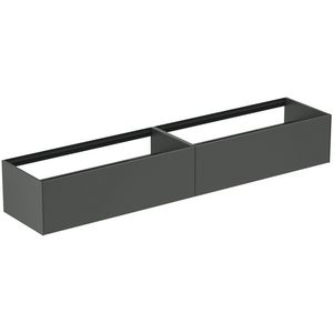 Conca wastafelmeubel 240x50x37cm 2 laden zonder afdekblad mat antraciet