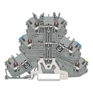 3-etageklem Aard-/rijg-/rijgklem 1mm² grijs VVE=40