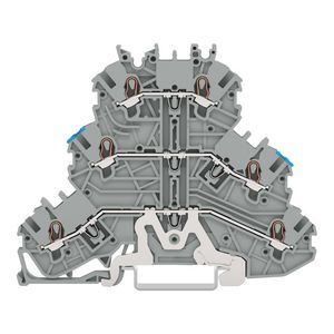 3-etageklem Afscherm-/rijg-/rijgklem 1mm² grijs VVE=40