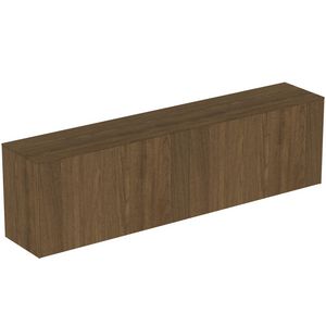 Conca wastafelmeubel 200x37x55cm 2 laden afdekblad zonder uitsnijding dark walnut