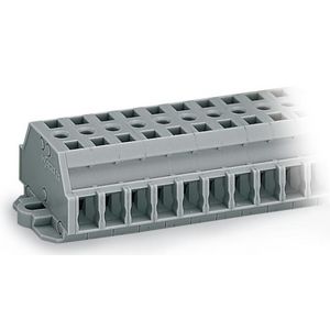 2-draads klemmenstrook z.drukknop+bev.flens 261-422 VVE=100