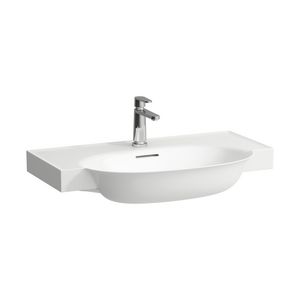 Wastafel Met Overloop Zonder Kraangat 80X48 lcc wit