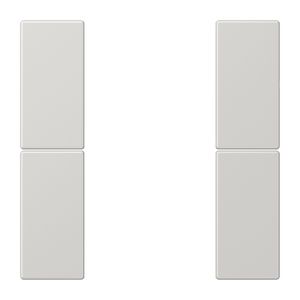 Tastafdekking compleet 2-voudig LS lichtgrijs KNX