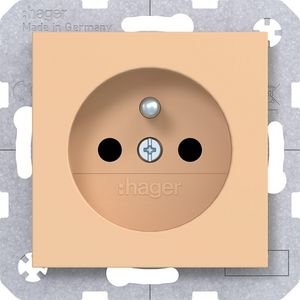 Wandcontactdoos aardpen Safety Plus steekklemmen A.x/C.x petal mat