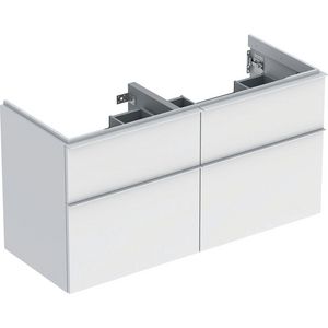 iCon onderkast tbv dubbelewastafel vier laden 120cm wit mat