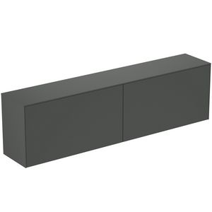 Conca wastafelmeubel 200x37x55cm 2 laden afdekblad zonder uitsnijding mat antraciet