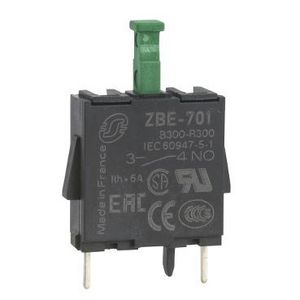 Contactelement kop 22mm 1NO Zilverlegering pinne VVE=10