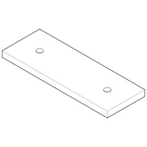 Rozet 160x55x8,5mm Platina gebors.