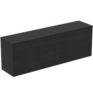 Conca wastafelmeubel 160x37x55cm 2 laden afdekblad zonder uitsnijding smoked oak
