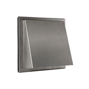 RVS buitenrooster schuine kap Ø125mm