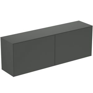 Conca wastafelmeubel 160x37x55cm 2 laden afdekblad zonder uitsnijding mat antraciet