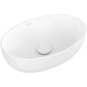 Opzetwaskom ovaal ARTIS 485x325mm wit Alpin wit zonder overloop