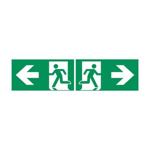 Pictogramplaat GuideL DXC plaf. 20m ISO A+Bpijl rechts+links