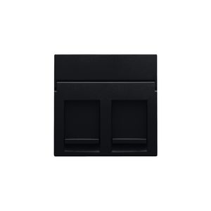 Centraalplaat data 2x RJ black coated
