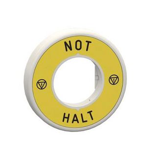 Verlichte ring noodstop Led wit/rood 24VNot halt" Logo