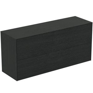 Conca wastafelmeubel 120x37x55cm 2 laden afdekblad zonder uitsnijding smoked oak