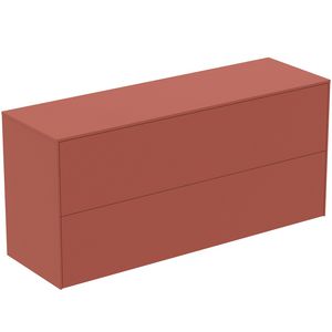Conca wastafelmeubel 120x37x55cm 2 laden afdekblad zonder uitsnijding matt sunset