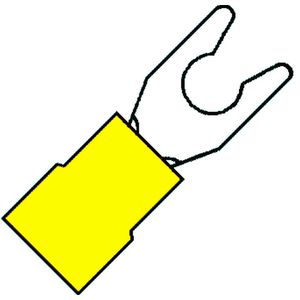 Kist a 100st. Klemvorkkabelschoen geisol. M5. 4,0-6,0mm² PVC