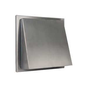 RVS buitenrooster schuine kap Ø125 titanium