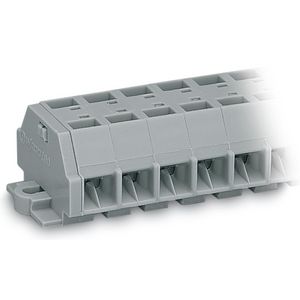 4-draads klemmenstrook +flens z. knop grijs 260-202 VVE=100