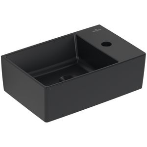 Fontein Memento 2.0 400x260mm Pure Black CeramicPlus kraangat rechts zonder overloop
