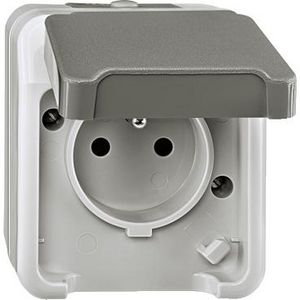 Opbouw WCD PENAARDE 1V KD IP44 grijs AQS