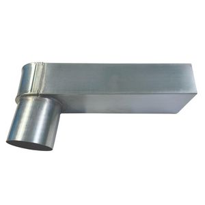 Zinken HWA stadsuitloop klassiek 80mm-60x80mm lengte 31cm