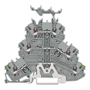 3-etageklem Aard-/rijg-/rijgklem 1mm² grijs VVE=40