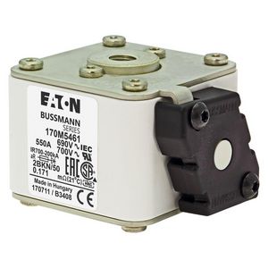 Zekering hoge snelheid 550A AC 690V 200kA 2 aR IEC UL VVE=6