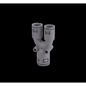 Y-stuk PA kunststof Ø34,5mm - 2x Ø28,5mm grijs IP68/ IP69K VVE=10