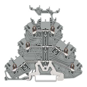 3-etageklem Afscherm-/rijg-/rijgklem 1mm² wit/grijs VVE=40