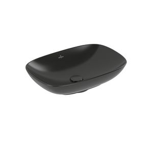 Opzetwastafel Loop Friends 560x380mm Pure Black CeramicPlus  4A4900R7