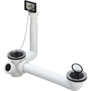 Af / Overloopgarnituur 1 1/2x70x100-270 kunststof/wit 782342