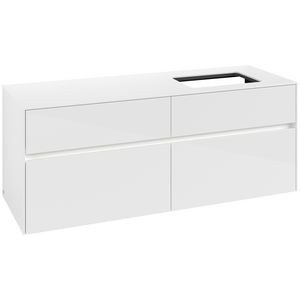 Wastafelonderkast Collaro 1400x548x500mm Glossy White C118B0DH