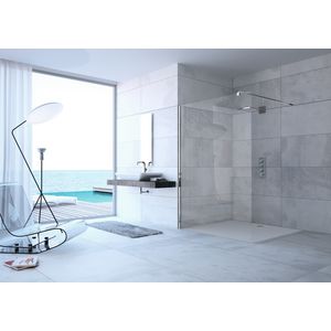 Zijwand Design P 4H 1190-1210x2000mm chroom lk helderAP m.dwarsst.