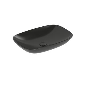 Opzetwastafel Loop Friends 620x420mm Pure Black CeramicPlus  4A5000R7