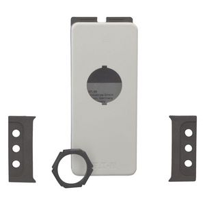 Opbouwkast vlak grijs 1 inbouwplaats 1 x M22