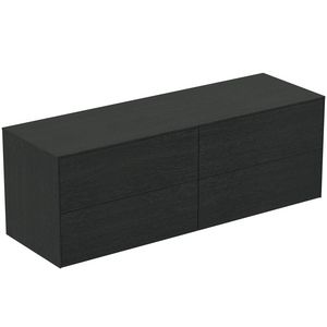 Conca wastafelmeubel 160x50x55cm 4 laden afdekblad zonder uitsnijding smoked oak