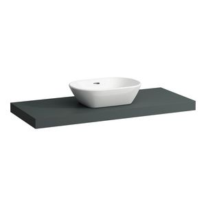Wastafelblad LANI 120cm met uitsparing midden traffic grey