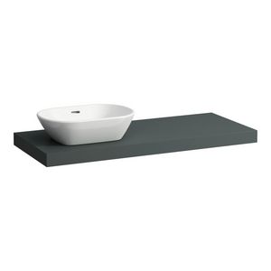 Wastafelblad LANI 120cm met uitsparing links traffic grey