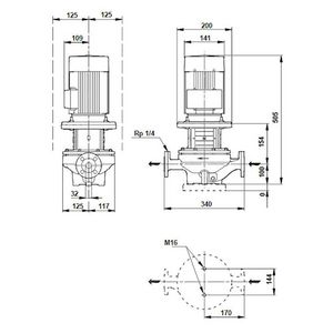 Inlinepomp TP 32-200/2-A-F-A-BQQE 400Y 50HZ