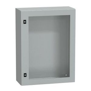 Deur 800x600x250mm IP66 / IK08 Transparant RAL70 Spacial CRN