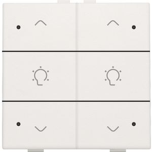 Dubbele dimbediening met led Home Control white