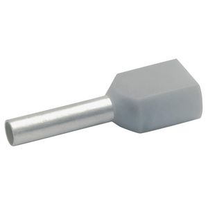 Adereindhuls dubbel grijs 0,75mm² 8708 VVE=100