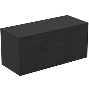 Conca wastafelmeubel 120x50x55cm 2 laden afdekblad zonder uitsnijding smoked oak