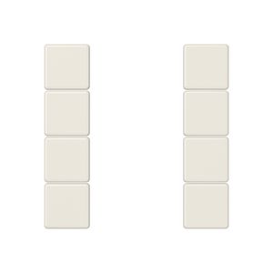 Tastafdekking compleet 4-voudig A(S)500 wit KNX