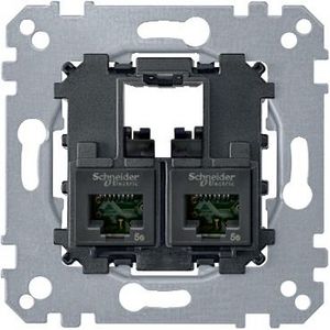 Sokkel RJ45 2-voudig CAT5E UTP Actassi Merten
