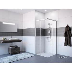 Classics 2 hoekinstap 865-890x2000 zilvermat helder 2-dlg.