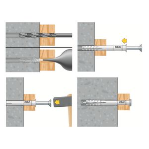 Nagelplug np 8-120 voorgemonteerde schroef EV VVE=50